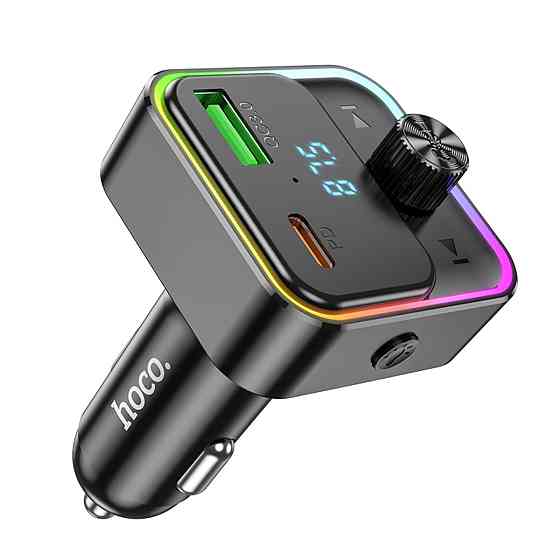 АЗП з FM-модулятором HOCO E81 Fantasy PD30W+QC3.0 car BT FM transmitter Black (6942007612296 ) Киев