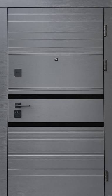 Входные двери Форт-М Трио Симетрия титан/шелл горизонт 960 Киев - изображение 1