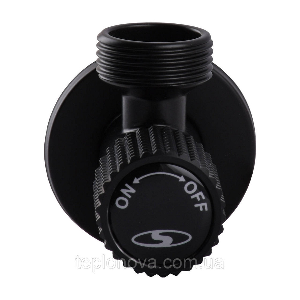 Кран кутовий кераміка SOLOMON EXCLUSIVE 1/2″X3/4″ 989 BB (BLACK/BLACK) ( 1шт.) Чернівці - фото 3