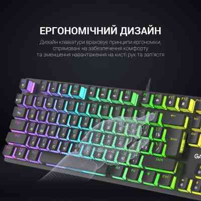 Клавіатура GamePro MK85R Red Switch RGB USB Black (MK85R) Вінниця