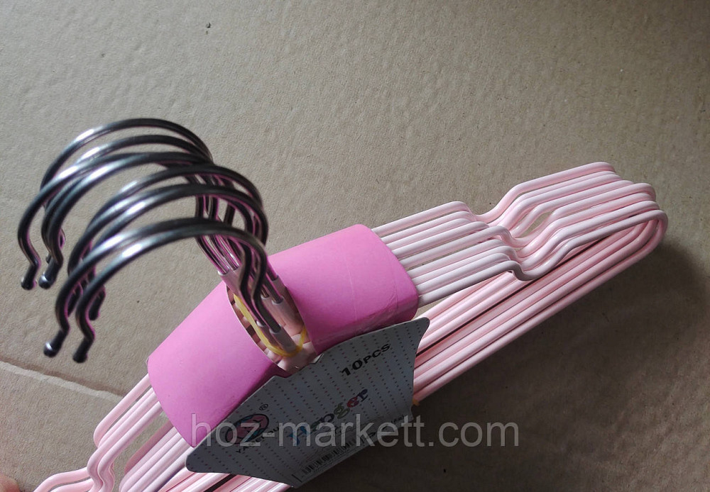 Дитячі вішалки плеча, тремтєвий металевий у силіконі середній із хромованим гачком 32 см 10 шт. уп Харків - фото 3