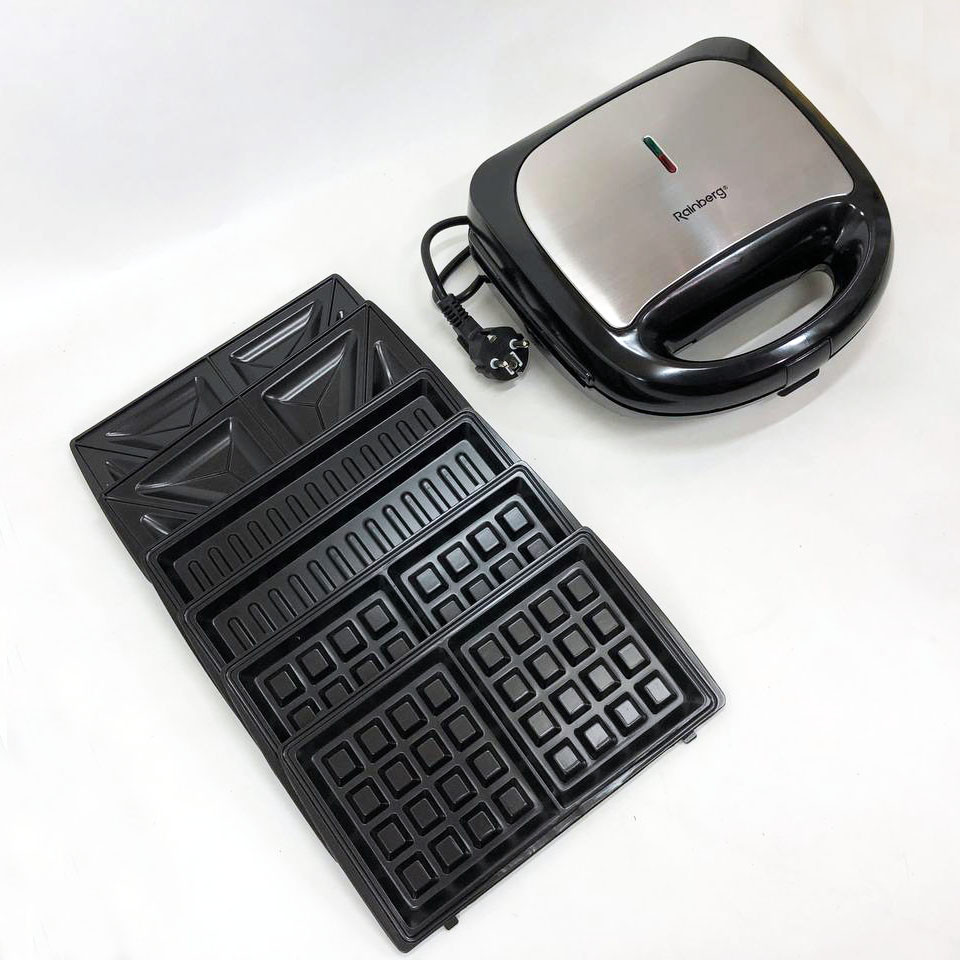 Компактна електрична вафельниця Rainberg RB-5408 2200 Вт, Електрогриль притискний електрогриль HA-85 Львів - фото 10