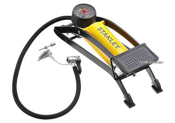Насос ножний для автомобільних шин STANLEY, макс. тиск- 7 атм., 3 насадки Одеса
