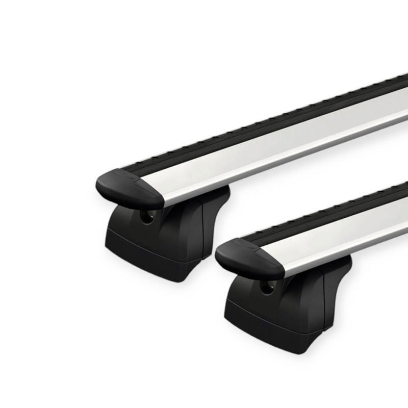 Багажник універсальний на інтегровані рейлінги (120 см до 75кг) алюміній, аеродинамічний ль, із замком Мукачево - фото 1