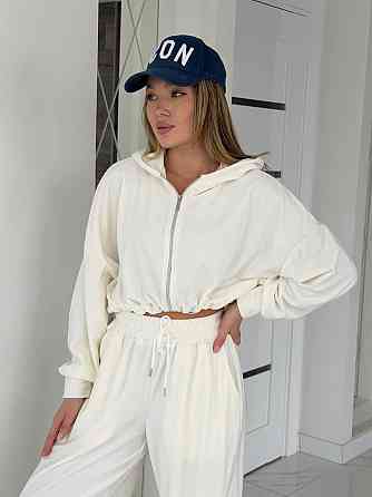 Жіночий сильний повсякденний велюровий костюм двійка Одеса