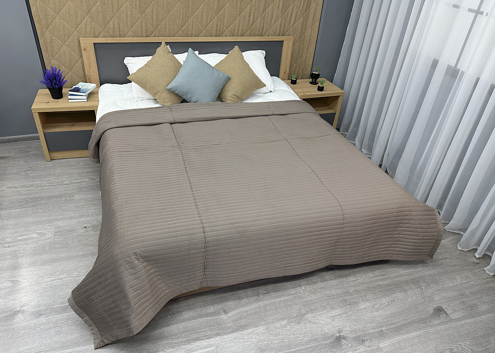 Покривало велюрове Кing Size 220х240 см колір какао (85-212) Київ - фото 3