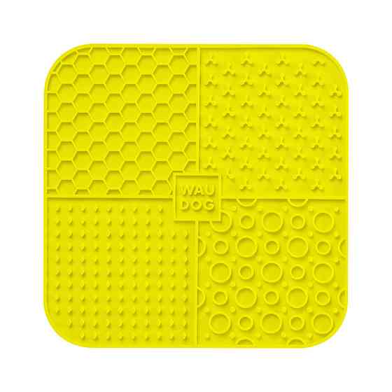 Килимок для злизування WAUDOG Silicone, 190х190х10 мм, жовтий Київ