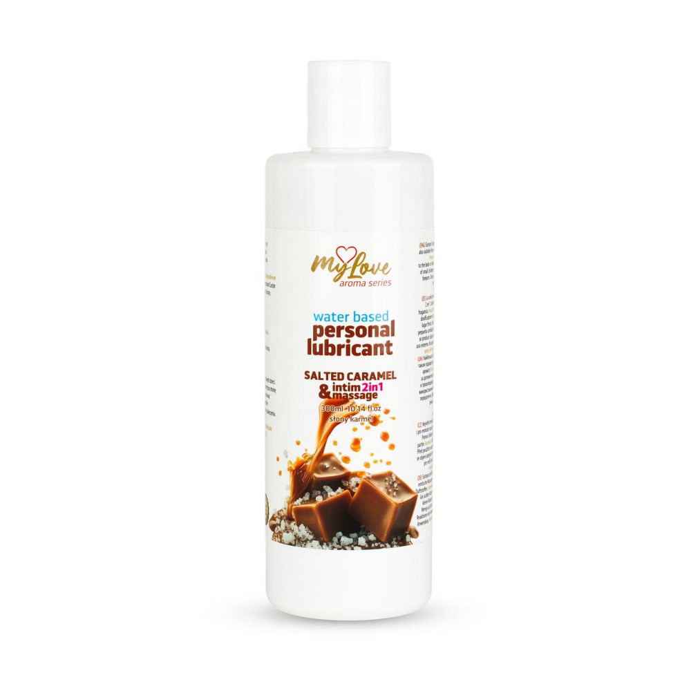 2в1 лубрикант та масажний гель - MyLove Aroma Series Intim&Massage Salted Caramel, 300 мл Sex Aura Київ - фото 1