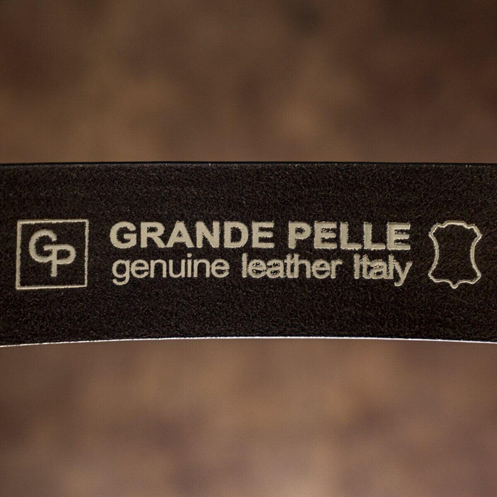 Ремінь чоловічий з круглою пряжкою Grande Pelle 11271 Капучино Київ - фото 3