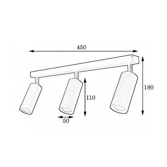 Світильник на планці з поворотними плафонами 3-Е27 Tube MR 1105-3 GD Київ