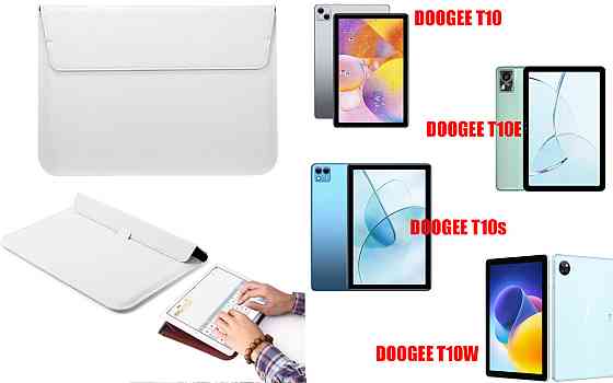Чохол-конверт VitoCase для Doogee T10, з функцією підставки для планшета Чорний Білий Київ