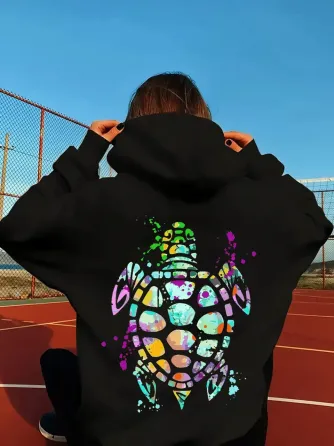 Худі жіноче, світшот чорний, модна толстовка 2700321965 розмір 44 Дніпро