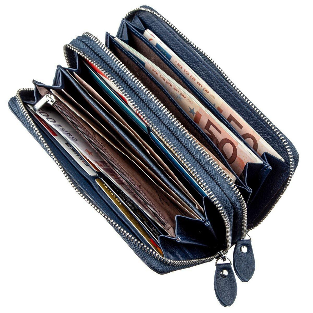 Цікавий жіночий клатч з ремінцем ST Leather 18869 Синій Київ - фото 5