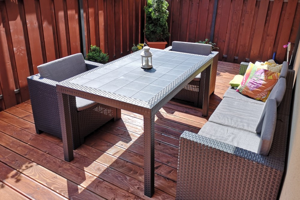 Стіл для саду пластиковий BICA Houston, графіт Київ - фото 8