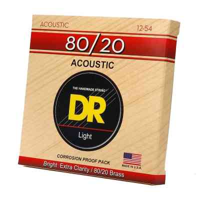 Струни для гітари DR Strings HI-BEAM Acoustic 80/20 Bronze - Light (12-54) (HA-12) Вінниця
