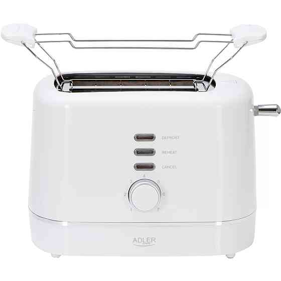 Тостер Adler AD 3224 white 850Вт/ 2 відділення/7 режимів підсмажування/розморожування/підігрів булок Вінниця