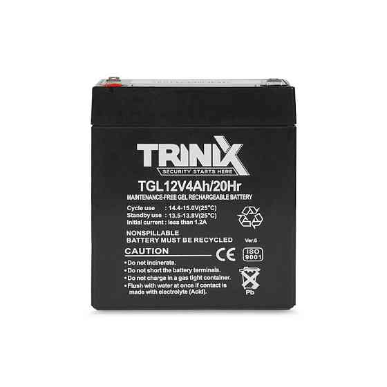 Акумуляторна батарея гелева 12В 4Аг Trinix TGL12V4Ah/20Hr GEL (44-00062) Київ