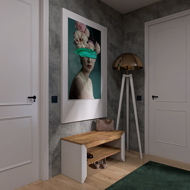 Тумба для обуви Эверест Нордик-900 90х38х45 см Белый + Дуб крафт золотой (DTM-5545) Днепр - изображение 3