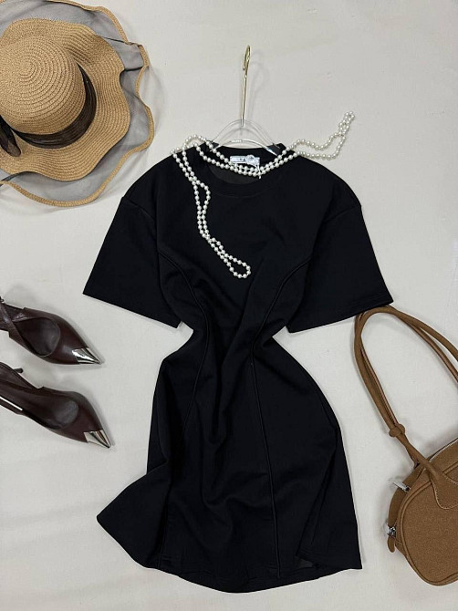 Жіноче стильне повсякденне плаття, трикотаж. Чорний, 42/44 Одеса - фото 1