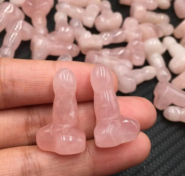 Мини фигурка из натурального розового кварца 3.8 мм. Розовый камень мужской силы, Кристальный фаллос Киев - изображение 2