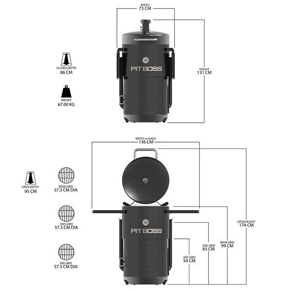 Вугільний смокер Pit Boss Champion, бочкова форма, коптильня-гриль, 10806 Код: 011111 Рівне - фото 9