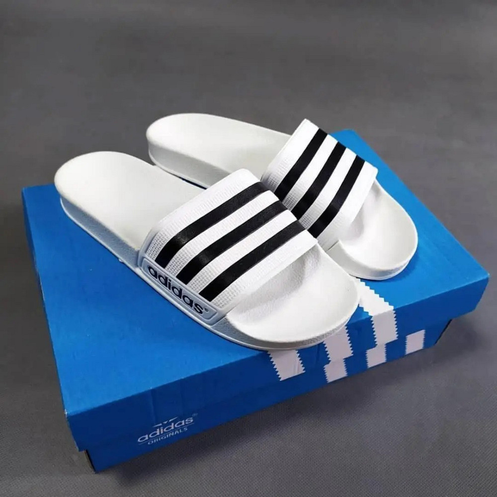Шлёпанцы Тапочки Adidas Сланцы Адидас Белые Женские (размеры: 36,37,38,39,40) Днепр - изображение 9