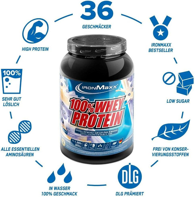 100 % Whey Protein 900g (Blueberry Cheescake) Луцк - изображение 3