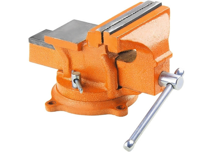 Тиски слесарные, 150 мм, поворотные, с наковальней SPARTA Полтава - изображение 1