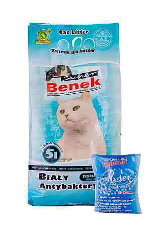 Наполнитель бентонитовый Супер Бенек Super Benek для кошачьих туалетов (с антибактериальным средством), 5 л Винница