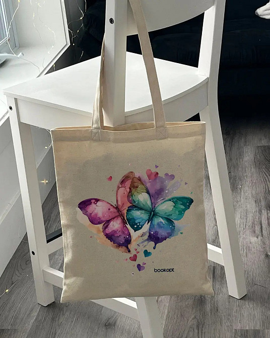 Екошопер BookOpt ВК4060 Кольорові метелики в любові бежевий Луцьк - фото 9