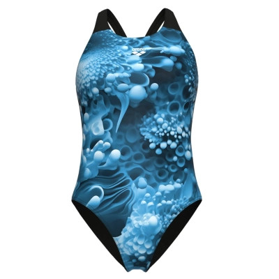 Купальник Arena Blue Flowers Swimsuit V Back 009027-850 синій, чорний 44 (3468337506461) Вінниця - фото 6