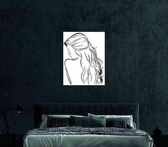 Декоративное настенное Панно «Девушка» Декор на стену 50*38 см, Белый Киев