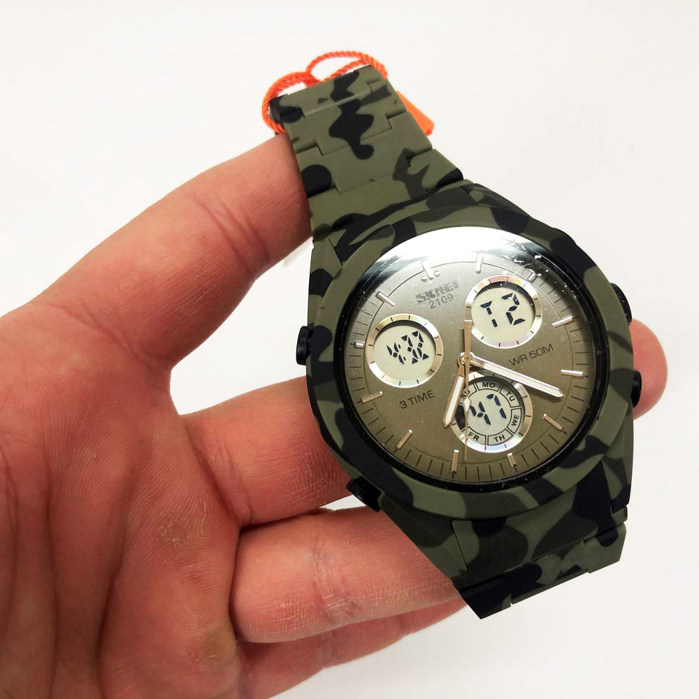 Армійські електронні годинники SKMEI, Практичні чоловічі годинники Армійські протиударні RO-27 Івано-Франківськ - фото 4