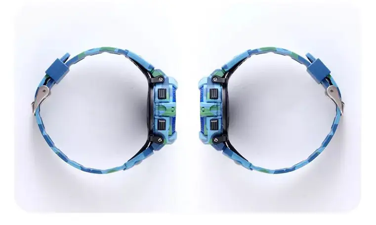 Детские спортивные часы Skmei 1547 Kids (секундомер, будильник) Светло-синий камуфляж Винница - изображение 10