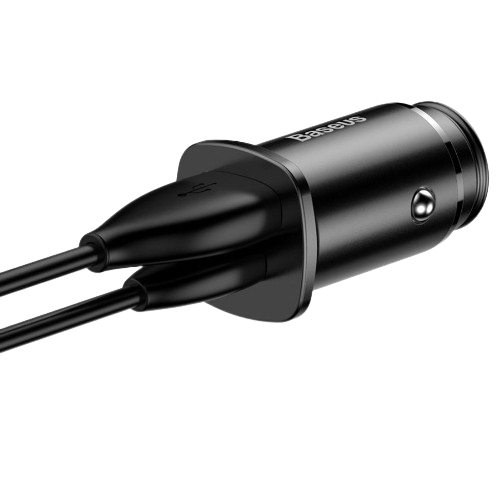 Автомобильное зарядное устройство BASEUS CCALL-AS01 USB+Type-C 30W QC+PD черный Житомир - изображение 2