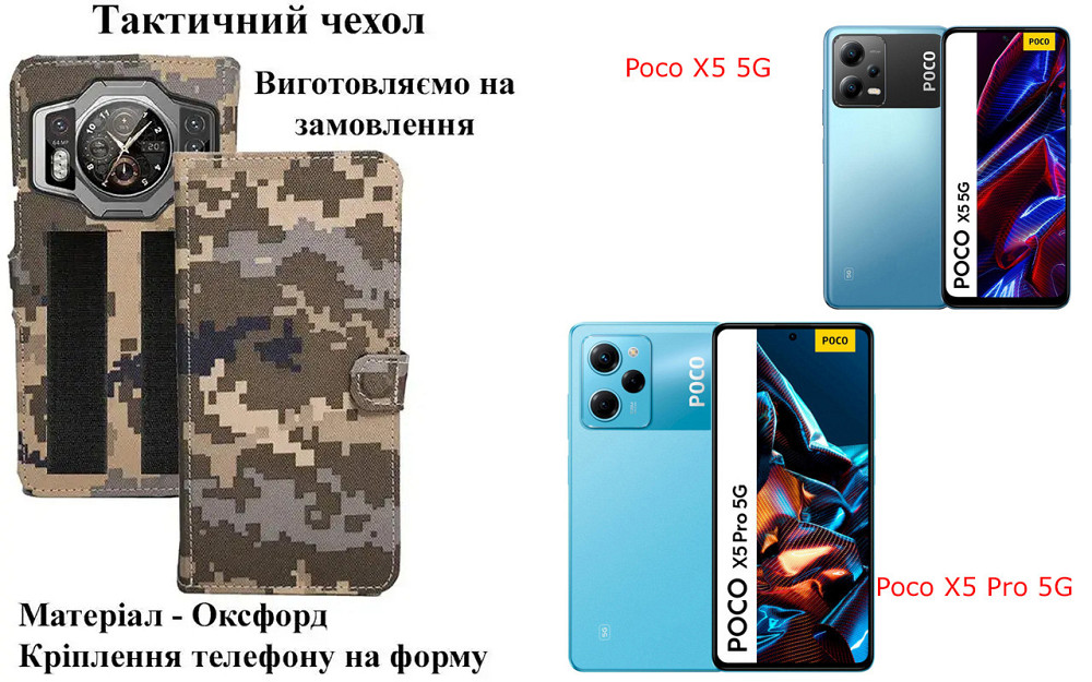 Тактический чехол для OPPO A31, OPPO A38, крепится к снаряжению на липучке Киев - изображение 1