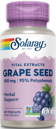 Экстракт виноградных косточек Solaray Grape Seed Extract 100mg 60 вег капс Киев