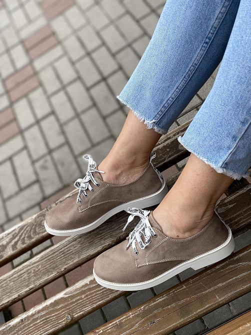 Туфлі жіночі TEE Tspace -5 бежеві (весна-осінь, еко-замша) (3802) 39 Коломия - фото 1