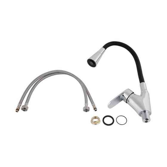 Змішувач для кухні з гнучким виливом Lidz Tani 007F3 (k40) LDTAN007F3BCR37649 Chrome/Black Харків