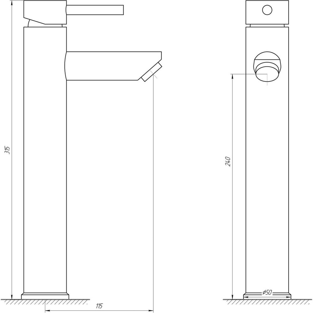 Змішувач для умивальника Globus Lux ALPEN SBT1-201-BB (000021153) Київ - фото 5