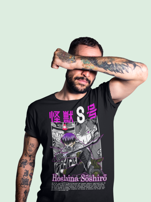 Футболка аниме Каиджу Но Хосхина Гифт оверсайз (S/M/L) Черний AnimeJ0784 Днепр - изображение 5