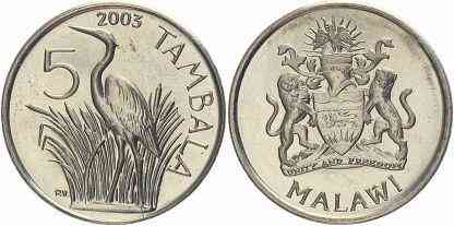 Malawi Малаві - 5 Tambala 2003 aUNC Полтава