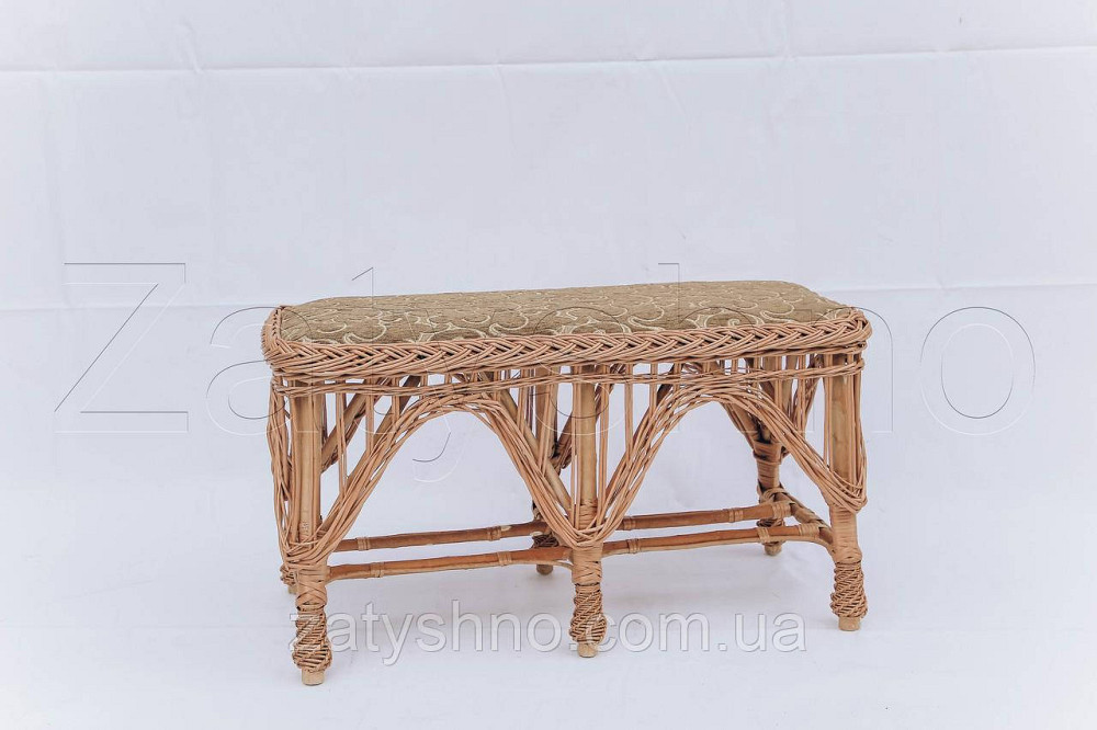 Диван плетеный |скамейка с мягкой сидушкой | диван скамейка плетеная Киев - изображение 2