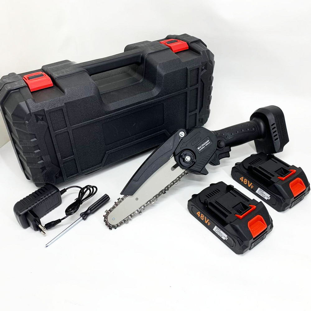 Електропила для різання дров, Акумуляторна ланцюгова пила для обрізки гілок Пилка обрізання сучків GQ-67 Львів - фото 15