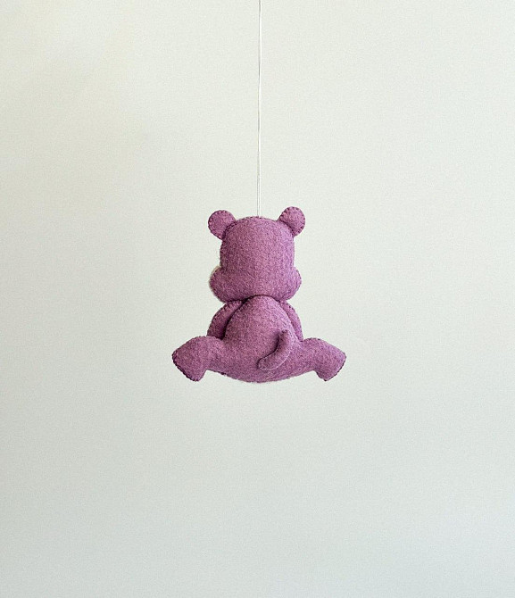 М’яка фетрова іграшка бегемот ручної роботи – безпечна розвиваюча іграшка Київ - фото 3