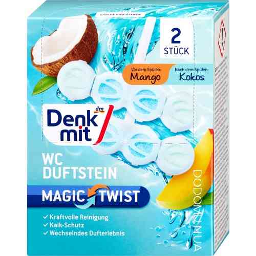 Denkmit WC освіжувач для унітазу Magic Twist Mango & Kokos 2шт Гостомель