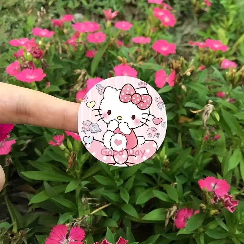 Стикеры Hello Kitty — рулон 500 шт Ø2.5 см, наклейки с котиками Киев - изображение 10