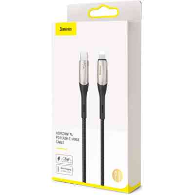 Дата кабель USB-C to Lightning 1.0m 18W black Baseus (CATLSP-01) Вінниця