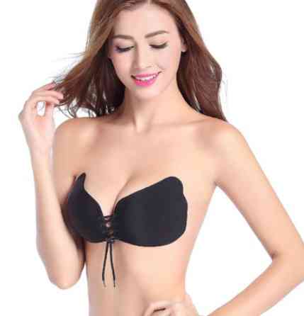 Бюстгальтер невидимка на силиконе женский на шнурке черный C Киев