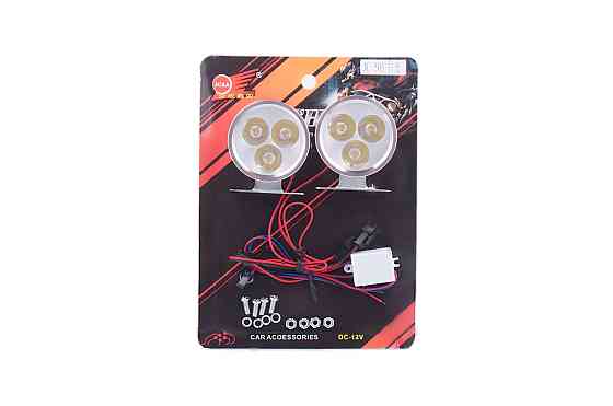 Стробоскоп діодний (2шт, круглі) POLICE, 6 діодів (червоний, mod:JC-503) JCAA Київ